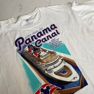 Disney Cruise Line Panama Canal Graphic T-Shirt White XXL 2013